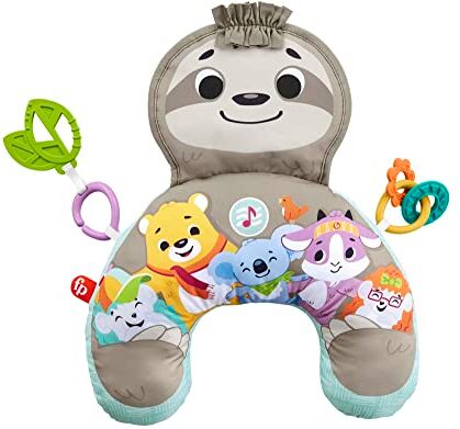 Fisher Price Cuscino Bradipo Dolce Relax con 10 Minuti di Musica, Vibrazioni Calmanti e 2 Giocattoli, per Neonati 0+mesi,