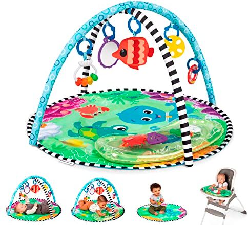 Baby Einstein Sea Floor Explorers, Palestrina Acquatica 2 in 1, Portatile, 5 Giocattoli Rimovibili, 4 Modalità di Divertimento, Neonato+