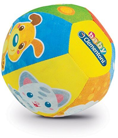 Clementoni Baby Palla Musicale Amici Animali, 3+ Mesi, Multicolore,