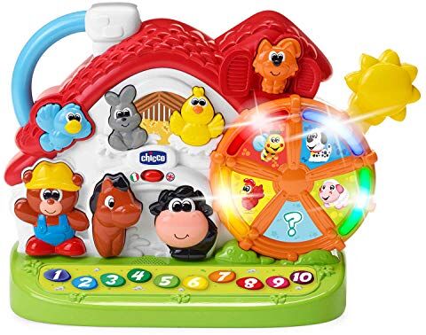 Chicco Fattoria Parlante Bilingue Italiano/Inglese, Fattoria con Animali per Bambini con Luci e Suoni, 3 Modalità di Gioco, Gioco Educativo Elettronico Giochi Bambini 1-4 Anni