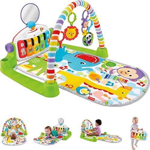 Fisher Price Deluxe SpaceSaver Kick & Play Piano Gym Green