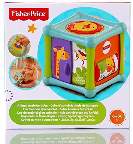 Fisher Price Cubo attività degli Animali, per Neonati 3+ Mesi,