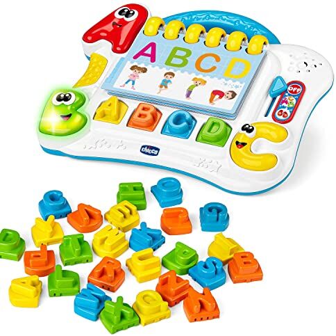 Chicco Lettere in Movimento Edu4You, Gioco Educativo Elettronico con Frasi e Canzoni per Imparare le Lettere dell'Alfabeto, Ispirato al Metodo Montessori, Giochi per Bambini 3-6 Anni