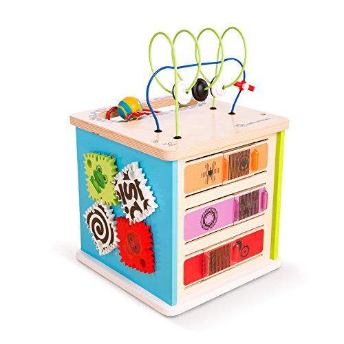 Baby Einstein Hape Innovation Station Activity Cube Giocattolo in Legno, Multicolore