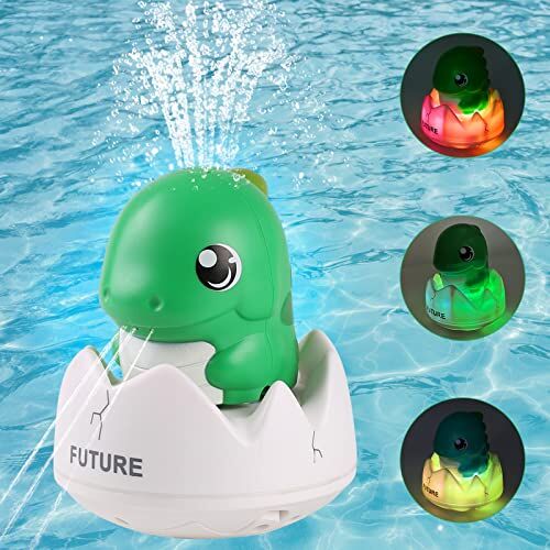 Kqpoinw Giocattoli Per Il Bagno Del Bambino, Giochi Bagnetto D'acqua a Induzione Di Dinosauro Con luce a LED, Impermeabili Giocattoli Da Bagno Per Di Età Compresa Tra 0 e 6 Anni