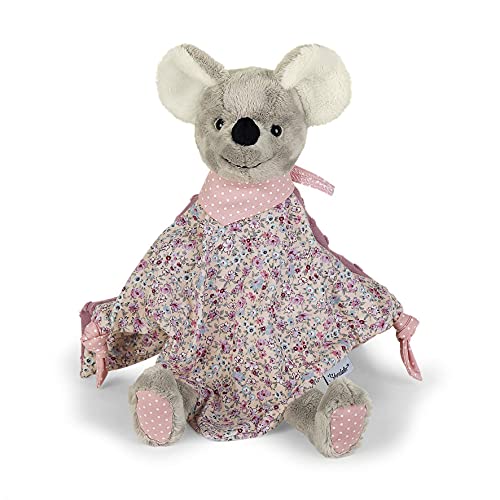 Sterntaler Pupazzo di pezza Mabel Il Topolino, Per bebè a partire da 1 mese, Taglia M, 36 cm, Grigio/Multicolore