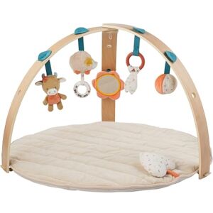 Nattou Mila Zoe Lana - Tappeto gioco morbido con arco in legno - 80x80 cm Nattou Mila Zoe Lana - Tappeto gioco morbido con arco in legno - 80x80 cm