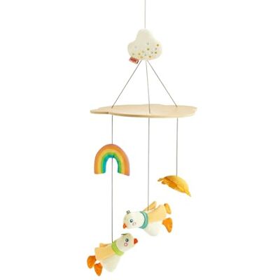 HABA Mobile Oca Baby Mobile in legno e tessuto, giocattolo da scoprire e guardare, per bambini dai 0 anni in su, regalo per nascita, lettino HABA Mobile Oca Baby Mobile in legno e tessuto, giocattolo da scoprire e guardare, per bambini dai 0 anni in su, regalo per nascita, lettino
