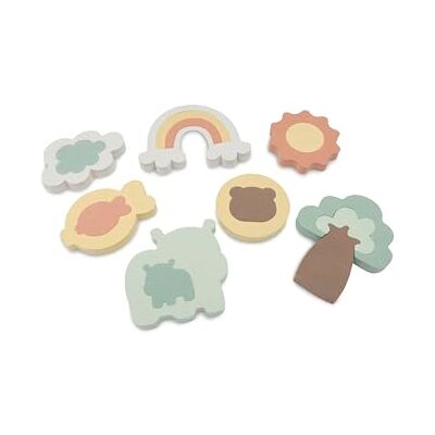 Jollein Puzzle giocattolo per vasca da bagno – Kangaroots – Giocattolo da bagno – Pezzi di schiuma galleggianti per vasca e doccia – Include rete con ventose per riporlo Jollein Puzzle giocattolo per vasca da bagno – Kangaroots – Giocattolo da bagno – Pezzi di schiuma galleggianti per vasca e doccia – Include rete con ventose per riporlo