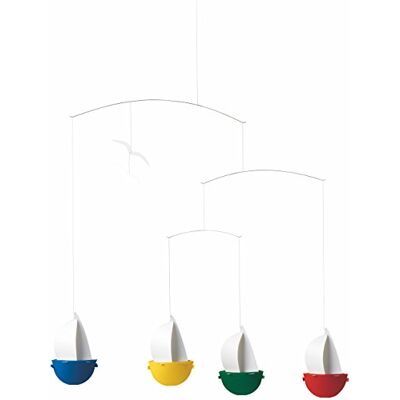 Flensted Mobiles SailFun Mobile, in acciaio, multicolore, 35 x 40 cm Flensted Mobiles SailFun Mobile, in acciaio, multicolore, 35 x 40 cm