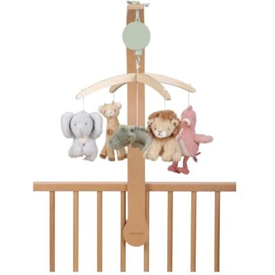 Little Dutch Giostrina musicale con carillon, con supporto in legno per lettino, per bambini dalla nascita, unisex, Safari Friends Little Dutch Giostrina musicale con carillon, con supporto in legno per lettino, per bambini dalla nascita, unisex, Safari Friends