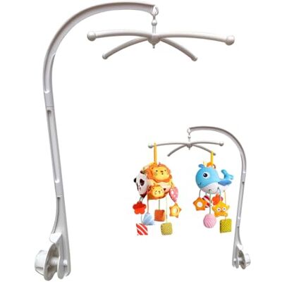 SANLIUBA Supporto Giostrina Lettino In Legno,Giocattolo Mobile Rotante a 360° per Culle, Design Smontabile per Appendere Carillon, Campanelli Eolici e Altri Giocattoli per Culla SANLIUBA Supporto Giostrina Lettino In Legno,Giocattolo Mobile Rotante a 360° per Culle, Design Smontabile per Appendere Carillon, Campanelli Eolici e Altri Giocattoli per Culla