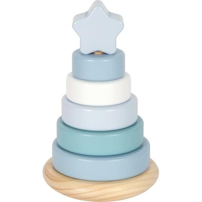 small foot Torre a Incastro Blu, Gioco educativo in Legno, 7 Pezzi Pastello, stimola la motricità dai 12 Mesi, small foot Torre a Incastro Blu, Gioco educativo in Legno, 7 Pezzi Pastello, stimola la motricità dai 12 Mesi,