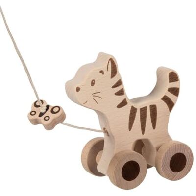 Goki Trascina Gatto, Colore Beige, 14 x 7,5 x 15 cm () Goki Trascina Gatto, Colore Beige, 14 x 7,5 x 15 cm ()