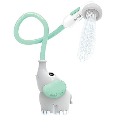 Yookidoo Doccetta da bagno elefante turchese giocattolo bagno per bambini gioco bagno e doccia risveglio dei sensi tubo per aspergatore giocattolo per il bagno regalo per bambini da 0 a 2 Yookidoo Doccetta da bagno elefante turchese giocattolo bagno per bambini gioco bagno e doccia risveglio dei sensi tubo per aspergatore giocattolo per il bagno regalo per bambini da 0 a 2