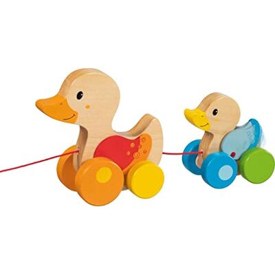 Goki Famiglia di anatroccoli, Trascina Auto a Corda, Multicolore () Goki Famiglia di anatroccoli, Trascina Auto a Corda, Multicolore ()