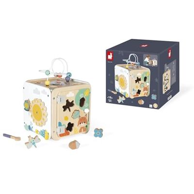 Janod Grande cubo multiattività in Legno 8 attività per Bambini e Neonati Giocattolo educativo Sviluppo delle capacità motorie Fini Giocattolo in Legno dai 18 Mesi Janod Grande cubo multiattività in Legno 8 attività per Bambini e Neonati Giocattolo educativo Sviluppo delle capacità motorie Fini Giocattolo in Legno dai 18 Mesi