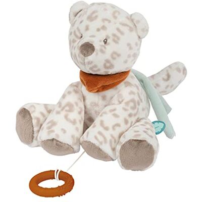 Nattou Peluche Carillon, Leopardo delle Nevi Jungo, Melodia Tranquillizzante, Ca. 30 cm, Vegano, Boris & Jungo, Bianco Nattou Peluche Carillon, Leopardo delle Nevi Jungo, Melodia Tranquillizzante, Ca. 30 cm, Vegano, Boris & Jungo, Bianco