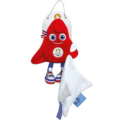 Doudou et Compagnie Mascotte Licenza Ufficiale delle Olimpiadi di Parigi 2024 Peluche Pantin con Doudou per Neonato 22 cm Rosso Doudou et Compagnie Mascotte Licenza Ufficiale delle Olimpiadi di Parigi 2024 Peluche Pantin con Doudou per Neonato 22 cm Rosso