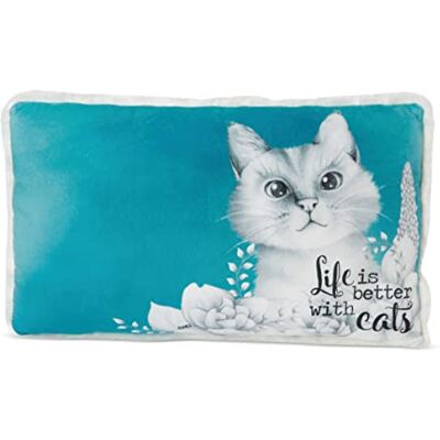 NICI - Cuscino Gatto Meowlina 43x25 cm, Colore Turchese, 43 x 25 cm, 48092 NICI - Cuscino Gatto Meowlina 43x25 cm, Colore Turchese, 43 x 25 cm, 48092