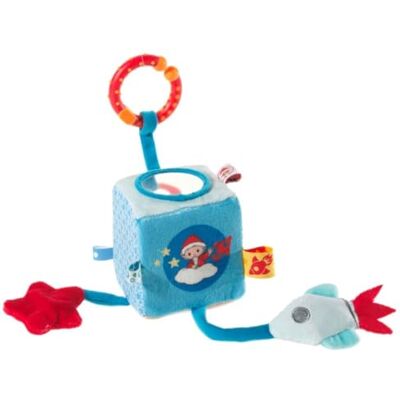 Heunec Unser Sandmännchen Activity Peluche a forma di cubo blu, 64 g Heunec Unser Sandmännchen Activity Peluche a forma di cubo blu, 64 g