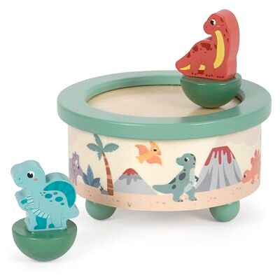 small foot Carillon "Dino", scatola musicale classica in legno FSC® 100% certificato, per bambini dai 3 anni, small foot Carillon "Dino", scatola musicale classica in legno FSC® 100% certificato, per bambini dai 3 anni,