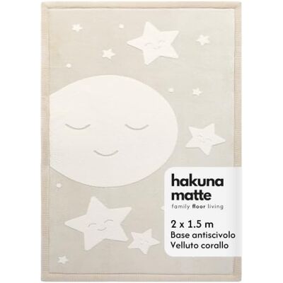 Hakuna Matte Tappeto bambini 200x150x2,5 cm, luna e stelle Tappeto per cameretta con high density foam di alta qualità – Tappeto antiscivolo per bambini con base antiscivolo, Tatami Hakuna Matte Tappeto bambini 200x150x2,5 cm, luna e stelle Tappeto per cameretta con high density foam di alta qualità – Tappeto antiscivolo per bambini con base antiscivolo, Tatami