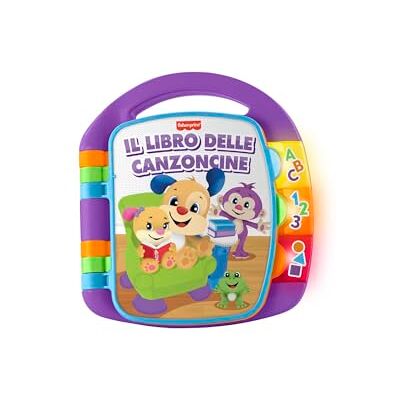 Fisher Price - Il Libro delle Canzoncine Ridi e Impara, Libricino con Filastrocche che Incoraggiano il Bambino a Girare le Pagine e Cantare, Giocattolo per Bambini 6+mesi, Versione italiana, Fisher Price - Il Libro delle Canzoncine Ridi e Impara, Libricino con Filastrocche che Incoraggiano il Bambino a Girare le Pagine e Cantare, Giocattolo per Bambini 6+mesi, Versione italiana,