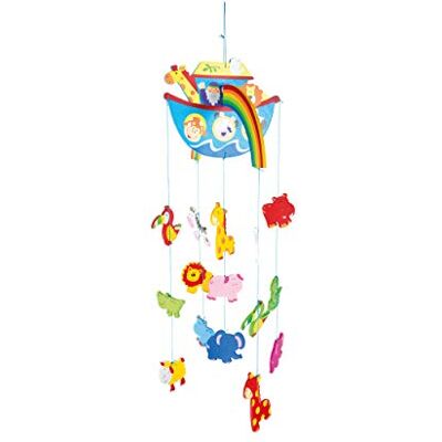 small foot Company Mobile Arca di Noè, Giocattolo per Bambini per fasciatoio e Lettino, Legno, Multicolor Giostrina, 72.00x32.00x22.00 cm small foot Company Mobile Arca di Noè, Giocattolo per Bambini per fasciatoio e Lettino, Legno, Multicolor Giostrina, 72.00x32.00x22.00 cm