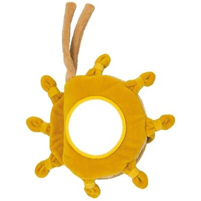 Nattou Libro di giochi per bambini in poliestere, con attività, ca. 14 x 14 cm, Felix e Leo, Giallo ocra Nattou Libro di giochi per bambini in poliestere, con attività, ca. 14 x 14 cm, Felix e Leo, Giallo ocra