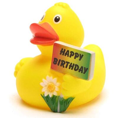 Duckshop Paperella da bagno con scritta in inglese "Happy Birthday", misura L 8 cm Duckshop Paperella da bagno con scritta in inglese "Happy Birthday", misura L 8 cm
