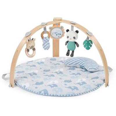 Ingenuity Cozy Spot Palestrina multiattività e Tappetino da Gioco Double Face con Barra Giochi in Legno, Tema Elephant March, 0+ Mesi Ingenuity Cozy Spot Palestrina multiattività e Tappetino da Gioco Double Face con Barra Giochi in Legno, Tema Elephant March, 0+ Mesi