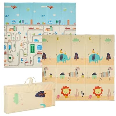 Relaxdays Tappeto Gioco per Bambini e Neonati, Tappetino per Gattonare, LxP: 200x180 cm, in Gomma XPE Atossica, Colorato Relaxdays Tappeto Gioco per Bambini e Neonati, Tappetino per Gattonare, LxP: 200x180 cm, in Gomma XPE Atossica, Colorato