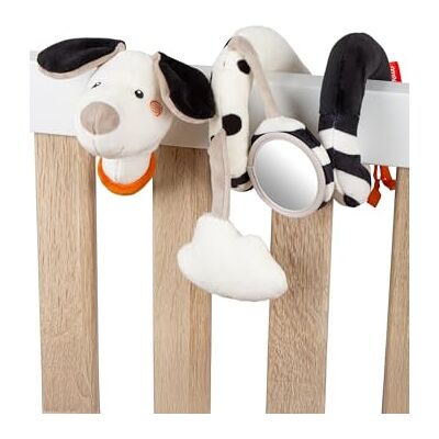 Sigikid Dalmata a spirale attiva, Dotson, giocattolo per bambini con contrasto in bianco e nero, per appendere sonagli e specchio, regalo per bambini dalla nascita Sigikid Dalmata a spirale attiva, Dotson, giocattolo per bambini con contrasto in bianco e nero, per appendere sonagli e specchio, regalo per bambini dalla nascita