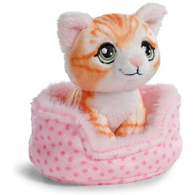 NICI Peluche gatto rosso tigrato 12 cm nel cestino NICI Peluche gatto rosso tigrato 12 cm nel cestino