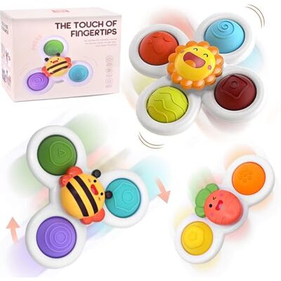 EOPUOZS Giocattolo a ventosa, 3 pezzi, giocattolo a ventosa per bambini, spinner con ventosa, giocattolo da tavolo per bambini EOPUOZS Giocattolo a ventosa, 3 pezzi, giocattolo a ventosa per bambini, spinner con ventosa, giocattolo da tavolo per bambini