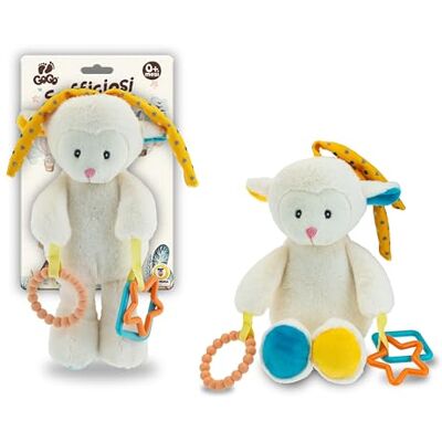 Teorema Giocattoli , Pecorella Peluche, Giochi Neonato 0-3 Mesi con Anelli Attività e Forme Geometriche, Pupazzo Morbido 26 cm da Appendere a Culla e Passeggino Teorema Giocattoli , Pecorella Peluche, Giochi Neonato 0-3 Mesi con Anelli Attività e Forme Geometriche, Pupazzo Morbido 26 cm da Appendere a Culla e Passeggino