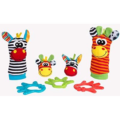 Playgro Confezione Regalo Animali della Giungla, 7 Pezzi, Sonagli per Mani e Piedi, A Partire dalla Nascita, Multicolore, 40190 Playgro Confezione Regalo Animali della Giungla, 7 Pezzi, Sonagli per Mani e Piedi, A Partire dalla Nascita, Multicolore, 40190