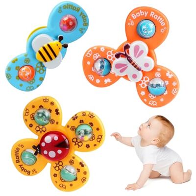 Vonsera Spinner Bambini con Ventosa, 3 Pezzi Giocattoli Sensoriali per Bagno e Seggiolone, Trottole a Ventosa per Bambini 1-6 Anni Vonsera Spinner Bambini con Ventosa, 3 Pezzi Giocattoli Sensoriali per Bagno e Seggiolone, Trottole a Ventosa per Bambini 1-6 Anni