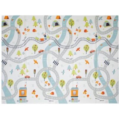 Nuby Tappeto Gioco Bambini Pieghevole Double Face, 150x200cm, 0M+, Strada Tappeto gioco XXL impermeabile, facile da pulire, 2 design, pieghevole per riporlo facilmente, ideale per giocare & gattonare Nuby Tappeto Gioco Bambini Pieghevole Double Face, 150x200cm, 0M+, Strada Tappeto gioco XXL impermeabile, facile da pulire, 2 design, pieghevole per riporlo facilmente, ideale per giocare & gattonare