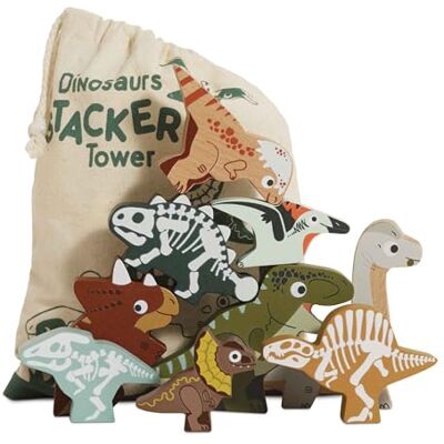 Le Toy Van Dinosauri Miniature Figure Giocattolo da Costruzione Set di 9 Animali Impilabili in Legno FSC per Bambini 18+ Mesi Le Toy Van Dinosauri Miniature Figure Giocattolo da Costruzione Set di 9 Animali Impilabili in Legno FSC per Bambini 18+ Mesi