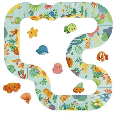 Janod Circuito da Bagno per la Prima Infanzia dai 18 Mesi Percorso da Bagno Composto da 14 Pezzi + 8 Animali Rete per riporre e asciugare Inclusa dai 18 Mesi Janod Circuito da Bagno per la Prima Infanzia dai 18 Mesi Percorso da Bagno Composto da 14 Pezzi + 8 Animali Rete per riporre e asciugare Inclusa dai 18 Mesi
