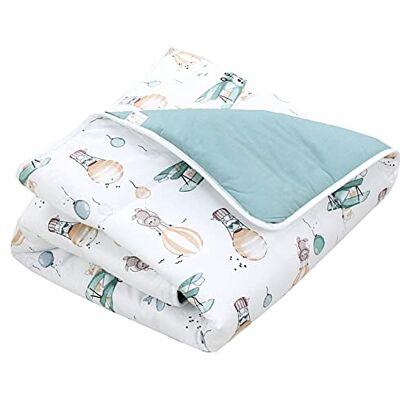 TupTam Tappeto gioco neonato 120x120 cm – Imbottito, morbido, cotone, Volpi/Aerei/Palloncini/Verde TupTam Tappeto gioco neonato 120x120 cm – Imbottito, morbido, cotone, Volpi/Aerei/Palloncini/Verde