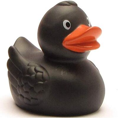 Duckshop Papera di gomma Merle nero Anatra de goma L: 7,5 cm Duckshop Papera di gomma Merle nero Anatra de goma L: 7,5 cm