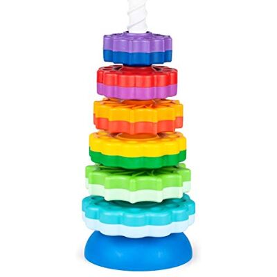 FANCY BABY Torre Impilabile a Spirale 40 cm, Gioco Montessori per Bambini 1+ Anno, Sviluppo Motricità Fine e Logica, Regalo per Bimbo di 1 Anno FANCY BABY Torre Impilabile a Spirale 40 cm, Gioco Montessori per Bambini 1+ Anno, Sviluppo Motricità Fine e Logica, Regalo per Bimbo di 1 Anno