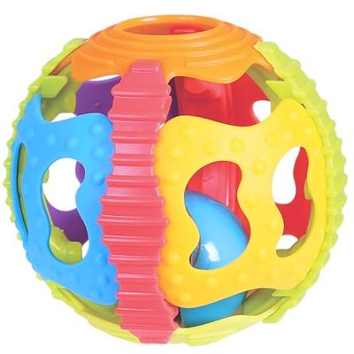 Playgro Shake Rattle & Roll Ball Palla Sensoriale per Bambini con Sonaglio Integrato Texture da Esplorare e Colori Vivaci Giocattolo per lo Sviluppo Sensoriale e della Motricità +6 Mesi Playgro Shake Rattle & Roll Ball Palla Sensoriale per Bambini con Sonaglio Integrato Texture da Esplorare e Colori Vivaci Giocattolo per lo Sviluppo Sensoriale e della Motricità +6 Mesi