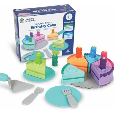 Learning Resources New Sprouts Torta di Compleanno Giocattolo, Cucina Gioco Bambini, Cibo Finto, Gioco di Ruolo, Colori, Motricità Fine, Montessori, Bambini 2+ Learning Resources New Sprouts Torta di Compleanno Giocattolo, Cucina Gioco Bambini, Cibo Finto, Gioco di Ruolo, Colori, Motricità Fine, Montessori, Bambini 2+