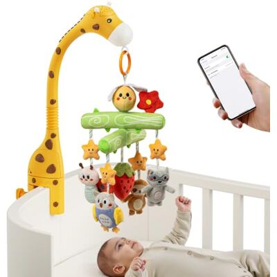 TUMAMA Mobile per Neonati 0 12 mesi, Giocattoli per Culla con Luci, Musica Giocattolo da Letto a forma di Giraffa, con peluche Appeso, Proiettore, Mobile per culla Telecomandato, Regalo per Neonati TUMAMA Mobile per Neonati 0 12 mesi, Giocattoli per Culla con Luci, Musica Giocattolo da Letto a forma di Giraffa, con peluche Appeso, Proiettore, Mobile per culla Telecomandato, Regalo per Neonati
