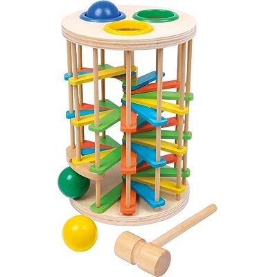 small foot Torre con martelletto grande in legno , gioco da colpire con tre sfere ed un martello, da 18 mesi small foot Torre con martelletto grande in legno , gioco da colpire con tre sfere ed un martello, da 18 mesi