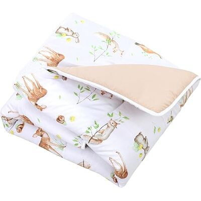 TupTam Tappeto gioco neonato 120x120 cm – Imbottito, morbido, cotone, Animali della foresta Marrone Beige Volpe Cervo TupTam Tappeto gioco neonato 120x120 cm – Imbottito, morbido, cotone, Animali della foresta Marrone Beige Volpe Cervo